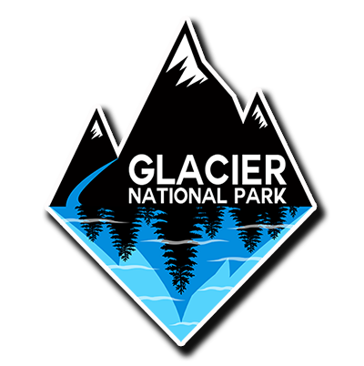Glacier National Park - FREEDOM Icon Sticker